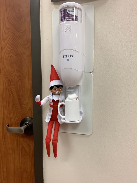 Elf On The Shelf Ideas For Hospitals, Medical Office Christmas Tree, Elf On The Shelf Hospital Edition, Medical Office Christmas Decor, Elf On The Shelf Ideas Nursing, Elf On The Shelf Clinic Ideas, Dentist Elf On The Shelf, Labor And Delivery Elf On The Shelf, Elf Hospital Ideas