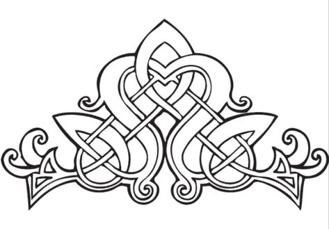 Welsh Celtic Symbols, Celtic Fox Design, Celtic Patterns Templates, Celtic Signs, Celtic Flower, Celtic Knotwork Design, Valkyrie Tattoo, Irish Pattern, Celtic Tattoo