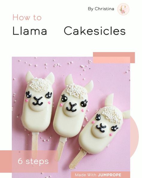 Cake Sicles, Llama Cake, Popsicles Cake, Cake Popsicles, Llama Party, Pops Cake, Llama Birthday, Cake Pop, Cakepops