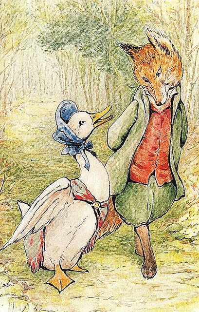 Beatrix Potter - The Tale of Jemima Puddle-Duck (1908) | Flickr Jemima Puddle Duck, Beatrix Potter Illustrations, Beatrice Potter, Puddle Duck, Peter Rabbit And Friends, 동화 삽화, Storybook Art, Duck Art, Kids Room Art