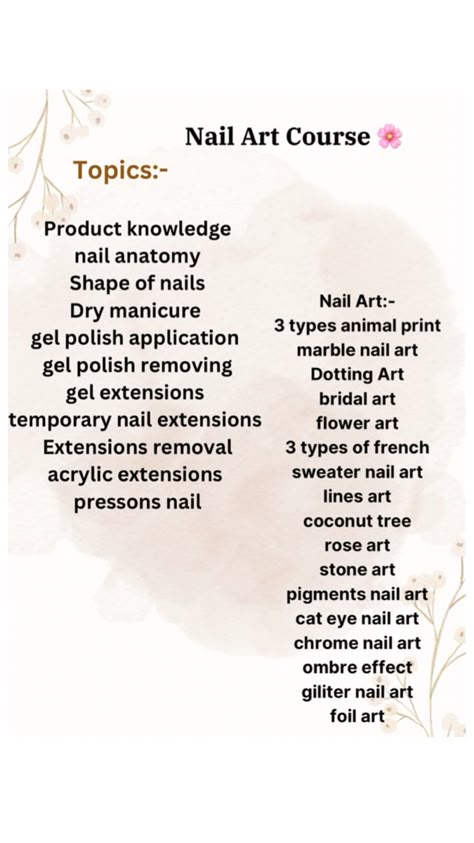 Nail art course #nail#nailart Nail Art Course, Nail Salon Names, Printable Nail Art Practice Sheet, Printable Nail Art, Cream Nail Art, Nail Tech School, Nail Art Courses, Quick Nail Art, Nail Tutorial Videos