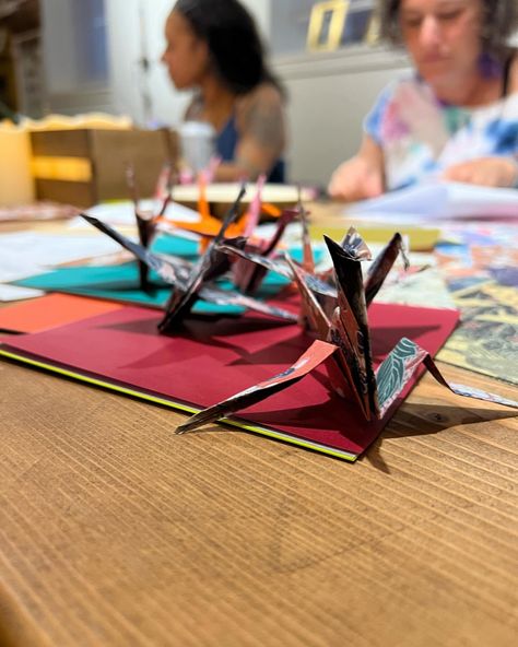 It is said that the crane lives 1,000 years so if you fold 1,000 paper cranes, you will be granted one wish. Cranes are also a sign of fidelity and good fortune. ✨ Spent Friday night at @shopveradoyle ‘s Mindfulness and Origami Crane making workshop. I didn’t know how to do any origami prior to the workshop and am so proud of myself for learning a new skill. I’ve been making them all weekend and now I don’t need the instructions 🤣🫶🏽 Lori, you are the most amazing host. Thank you for invitin... Learning A New Skill, Paper Cranes, Proud Of Myself, Origami Crane, One Wish, Learn A New Skill, Paper Crane, Proud Of Me, Good Fortune