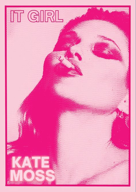 Kate Moss Poster, 2000s Posters, Images Pop Art, Printable Wall Collage, Y2k Posters, Dorm Posters, Pink Posters, Poster Room, Girl Posters