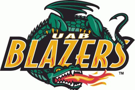 UAB Blazers NCAA University Of Alabama At Birmingham, Uab Blazers, Sports Team Logos, Team Mascots, Word Mark Logo, Virtual Museum, College Logo, Sports Logos, Great Logos