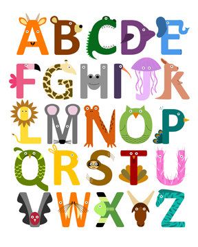 Perfect: Girl Playschool Activities, Alphabet Sign, Nursery Alphabet, Animal Alphabet Letters, Alphabet Art Print, Art For Nursery, Baby Nurseries, Nursery Artwork, Alphabet Font