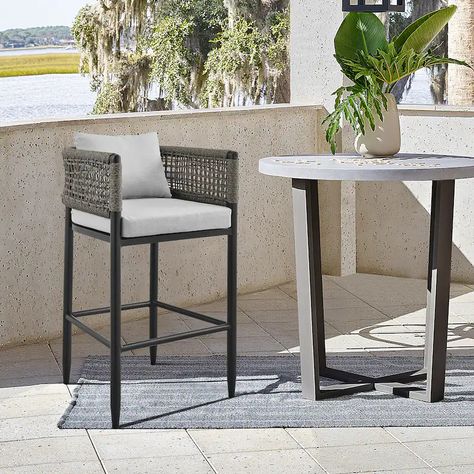 Armen Living Outdoor - Bed Bath & Beyond Outdoor Barstools, Outdoor Counter, Outdoor Stool, Backyard Area, Outdoor Patio Bar, Line Silhouette, Patio Bar Stools, Formal Dining Tables, Aluminum Furniture