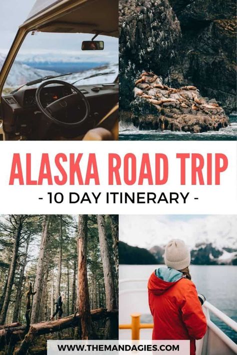 Discover the ultimate 10-day Alaska road trip itinerary, seeing the most iconic places in the state! From sea to summit, we're sharing it all right here... Roads Quotes, Quotes Country, Road Aesthetic, Alaska Summer, Alaska Road Trip, Alaska National Parks, Aesthetic Country, Alaska Photography, Seward Alaska