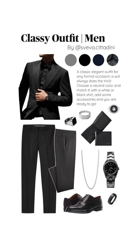 Man Outfit Suit, Black Slacks Outfit Men, Slacks Outfit Men, Black Slacks Outfit, Slacks Outfit, Outfit Suit, Man Outfit, Mens Slacks, Classy Outfits Men