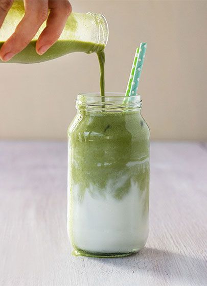 Super creamy with a lingering bitterness from matcha. Enjoy an indulgent (and antioxidant packed) start to your day! #matcha #drinks Coconut Matcha, Matcha Green Tea Recipes, Green Tea Recipes, Matcha Recipe, Iced Matcha, Think Food, Matcha Tea, Smoothie Drinks, Matcha Green Tea