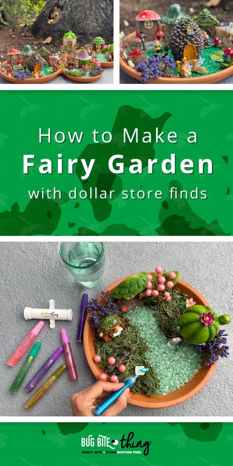 Fairy Garden For Kids, Garden For Kids, Kids Fairy Garden, Diy Fairy Garden, Indoor Fairy Gardens, Fairy Garden Party, Inexpensive Crafts, Fairy Garden Designs, Fairy Garden Crafts