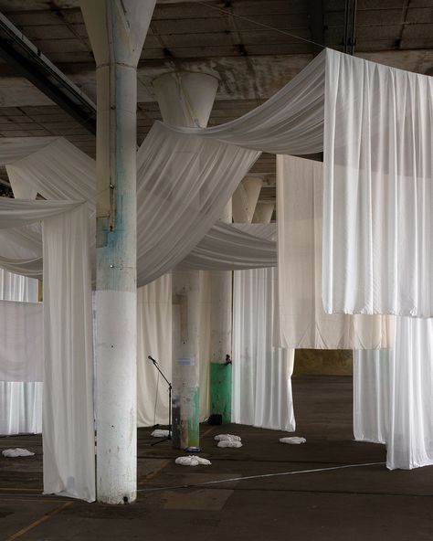 Fabric Installation, Fabric Draping, Studio Setup, Stage Design, Pop Up Store, Ceiling Design, Exhibition Design, Installation Art, Interior Spaces