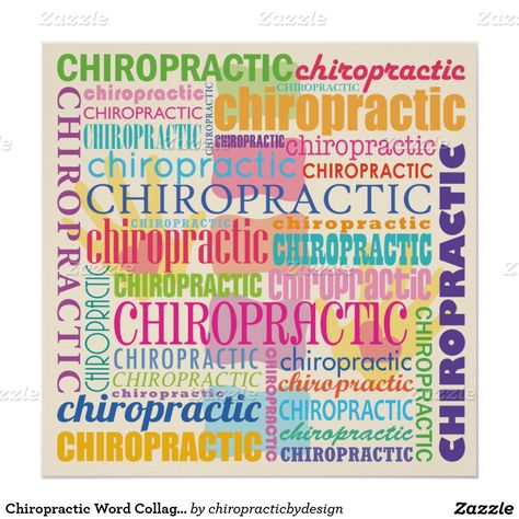 Chiropractic Word Collage Poster Chiropractic Wellness, Word Collage, Chiropractic Care, Subway Art, Collage Poster, Make Your Own Poster, Chiropractic, Massage Therapy, Modern Artwork