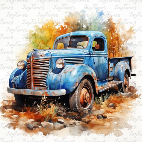 Vintage Truck JPG, Old Blue Truck Digital Download, Watercolor Truck JPG, Truck jpg, Vehicle JPG, Car Lover Gift, Car jpg, Watercolor Truck DETAILS ABOUT THIS PRODUCT - Instant download JPG file - There will be no watermark on the recieved file. YOU WILL RECEIVE 12 x JPG Files Each file Size : 4096px x 4096px White Background JPG files in separate zip file * No watermark will be on your download. * REMEMBER , DIGITAL FILES ARE EASILY RE-SIZABLE! * MAKE THE SIZE THAT YOU NEED EASILY! * SOFTWARE NEEDED TO USE MY GRAPHICS.. * Photoshop, Photoshop Elements, CorelDraw, Inkscape, Gimp.... etc. PLEASE NOTE * Make sure to have knowledge of the software you are using before buying any files. * All software is different and we are NOT obligated to help with ANY technical questions you might have wit Watercolor Old Truck, Old Blue Truck, Watercolor Truck, Guy Jewelry, Car Lover Gifts, Blue Truck, Truck Paint, Truck Art, Vintage Truck