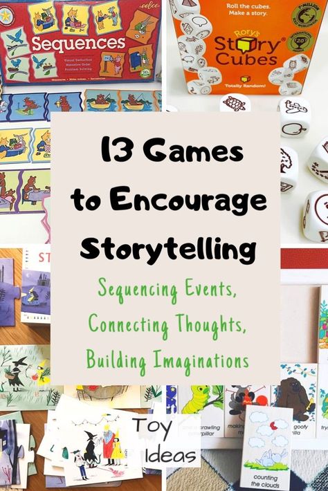 Encourage kids to create their own stories while using different props in the games to inspire ideas. #imagination #storytime #storytelling #gamesforkids Storytelling Activities For Kids, Storytelling For Kids, Storytelling Activities, Story Telling Activities, Steam Toys, Story Props, Imagination Toys, Best Educational Toys, Learning Activities For Kids