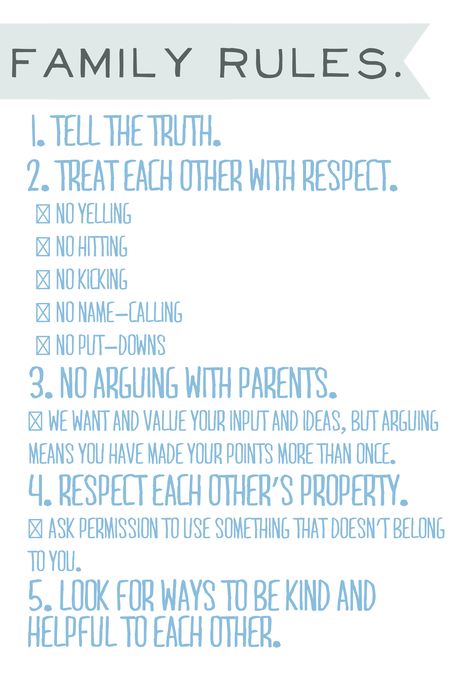 Family+House+Rules+Printable Family Rules Printable, Household Rules, Rules For Kids, Education Positive, Parenting Help, Family Rules, Smart Parenting, Kids Behavior, Chores For Kids