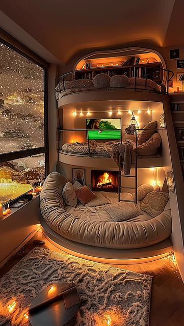 Khizar Alam on Instagram: "Rain Brings Euphoria to My Cozy Luxury Bedroom: Perfect Ambiance #cozyapartment #rainyday #cozybedroom" Cozy Luxury Bedroom, Crazy Interior Design, Dark Bedroom Aesthetic, Freelance Interior Designer, Amazing Bedroom Designs, Cool Room Designs, Bunk Beds Built In, Dream Bedroom Inspiration, Loft Bed Frame