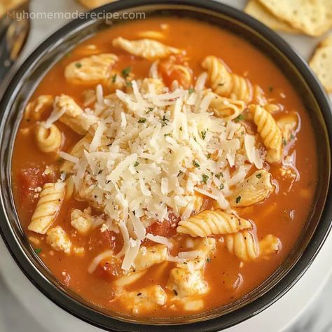 Crock Pot Chicken Parmesan Soup - Comforting Dinner Recipe - My Home Made Recipe Creamy Crock Pot Chicken Parmesan Soup, Crock Pot Creamy Parmesan Chicken Soup, Chicken Parm Soup Crockpot, Parmesan Chicken Soup, Crockpot Chicken Parmesan Soup, Creamy Chicken Parmesan Soup, Crock Pot Creamy Chicken Parmesan Soup, Crockpot Creamy Chicken Parmesan Soup, Old Fashioned Vegetable Beef Soup