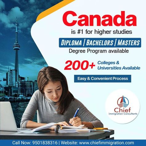 Canada Study Visa, Canada Study, Study In Canada, Visa Canada, Study In New Zealand, Cover Art Design, Masters Degree, Success Rate, Creative Advertising