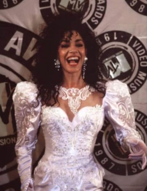 80s Wedding Dress, Apollonia Kotero, Prince Meme, Mayte Garcia, Prince And Mayte, Glam Rock Style, 80s Wedding, Black Pinup, Disney Princess Wedding