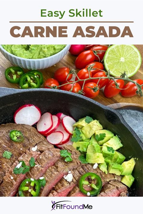 If you’ve wondered how to cook Carne Asada in a skillet, this recipe has you covered. Less mess, less prep time but with that same wonderfully charred flavor you get from grilling. And the best part is, you can have this classic Mexican dish on the table in under 30 minutes. Tap the pin for this delicious recipe along with two yummy side that would go well with it. Mexican recipe ideas | carne asada recipes Carne Asada Recipes Easy, Asada Recipes, Authentic Carne Asada, Steak Taco, Taco Mexican, Carne Asada Recipes, Mexican Recipe, Mexican Dish, Easy Dinner Recipe