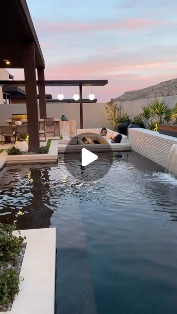 FOXTERRA Design | Landscape & Pool Design on Instagram: "These are the features that make up an ultra luxurious small backyard! Which feature is your favorite? 👇🏼
Comment “book” to connect with a designer today! 📩
#smallbackyard #smallpool #pooldesign #landscapedesign #luxuryhome #lasvegas #lasvegashomes #backyardtransformation #backyarddesign" Pool Fountains Waterfall, Foxterra Design, Las Vegas Homes, Pool Fountain, Backyard Retreat, Design Landscape, Small Pool, Pool Design, Pool Designs