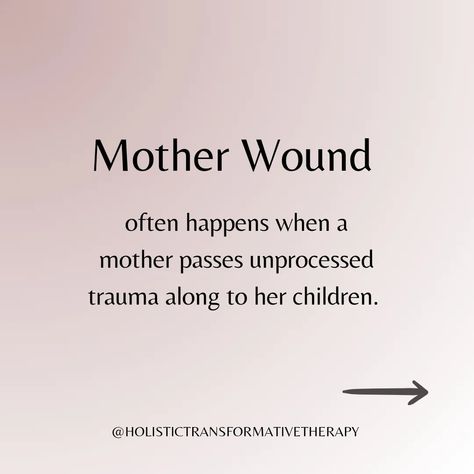 Have you heard about the Mother Wound? 💔 Read my article to learn about the symptoms of and ways to heal the Mother Wound so it doesn't affect your work, relationships, health and happiness any more! https://www.holistictransformativetherapy.com/post/healing-the-mother-wound-by-re-mothering-yourself You can take concrete steps today to move on instead of being stuck in old patterns of feeling and thinking caused by this attachment trauma. If you need additional support to achieve that, ju... Heal Mother Wound, Mother Wound In Men, Father Wound Healing, Mother Wound Healing, Mother Wound, Ways To Heal, Old Patterns, Narcissistic Mother, Work Relationships