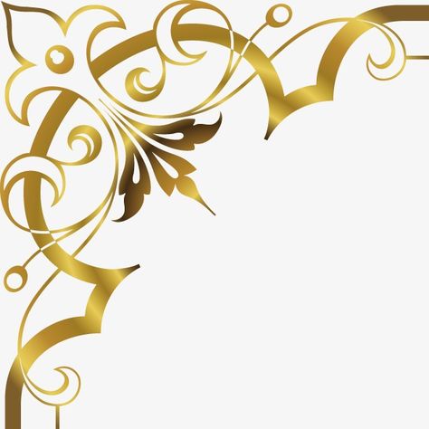 Page Corner Designs, Corner Designs Border, Flower Border Corner, Golden Corner Png, Flower Design Vector, Corner Designs Border Mandala, Corner Ornaments Vector, Flower Png Transparent, Flower Png Transparent Background