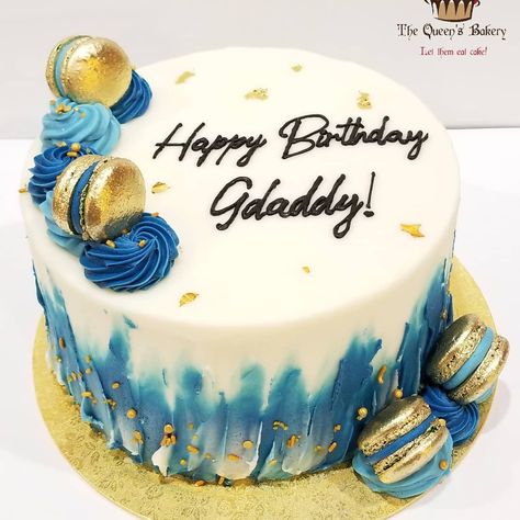 Buttercream Birthday Cake, Blue Birthday Cakes, Dad Birthday Cakes, 21st Birthday Cakes, Homemade Birthday Cakes, Give Love, A Birthday Cake, Birthday Cakes For Men, Birthday Cake Chocolate