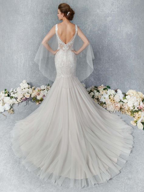 The Bridal Outlet - Kenneth Winston 1848 Kenneth Winston Wedding Dresses, Wedding Dresses Sweetheart, Detachable Cape, Kenneth Winston, Best Gowns, Alencon Lace, Ideal Wedding, Mermaid Fashion, Wedding Dress Styles