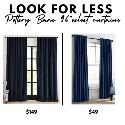 Velvet curtains, navy blue drapes, window treatments, blackout, room darkening, Pottery Barn, Amazon Home Follow my shop on the @shop.LTK app to shop this post and get my exclusive app-only content! #liketkit #LTKunder50 #LTKhome @shop.ltk http://liketk.it/3liPo Blue Velvet Curtains, Navy Drapes, Navy Curtains, Loft Inspiration, Living Room Drapes, Blue Drapes, Blue Curtains, Velvet Curtains, Amazon Home