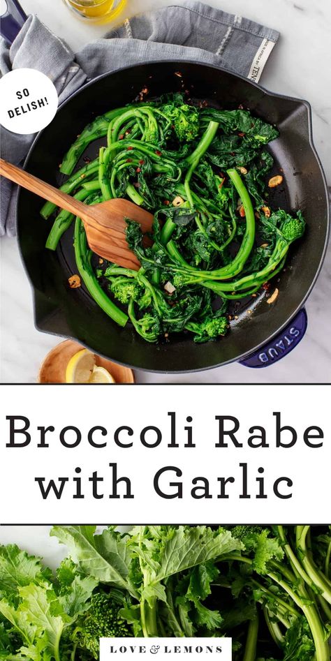 Rapini Recipes, Sauteed Broccoli Rabe, Broccoli Rabe Recipe, Sautéed Broccoli, Easy Veggie Side Dish, Winter Pasta, Veggie Side Dish, How To Cook Broccoli, Bitter Greens