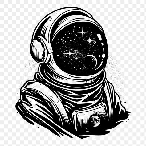 Aesthetic Astronaut, Surreal Aesthetic, Black White Cartoon, Astronaut Logo, Illustrated Clothing, Astronaut Illustration, Logo Star, White Cartoon, Png Aesthetic