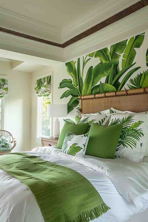 Guest Bedroom Decor Ideas, Bohemian Modern Bedroom, Books Marks, Elegant Bedroom Design, Beach Themed Bedroom, Tropical Bedrooms, Cozy Fall Bedroom, Guest Bedroom Decor, Boho Chic Bedroom