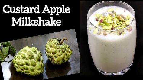 Custard Apple Milkshake Apple Milkshake, How To Make Custard, Pink Lemonade Recipes, Custard Apple, Milkshake Recipe, Milkshake Recipes, Lemonade Recipes, Shake Recipes, Apple Juice