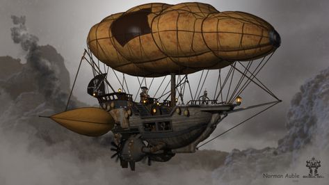 D&d Airship, Airship Pirate, Dm Inspiration, Airship Art, Steampunk Art, Oahu, Floating, Art