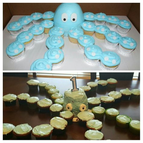 Octopus cake on pinterest  Nailed It !! Nailed It Party, Octopus Cake, It Party, 4th Birthday, Octopus, Nailed It, Baked Goods, Birthday Party Ideas, Decoration Ideas