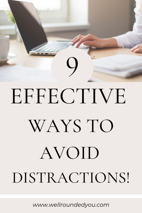 These 9 ways to avoid distractions are incredibly useful and easy to implement! How To Avoid Distractions, Avoid Distractions, Lack Of Focus, Effective Time Management, Get Back To Work, Daily Goals, Make A Plan, Productivity Tips, Lack Of Sleep