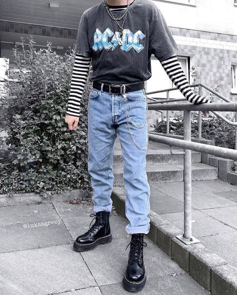 Alt Mens Fashion Aesthetic, Preppy Punk Outfits Men, 90s Fashion Outfits Men Grunge Style, Men Alternative Fashion, Gothic Mens Fashion, Edgy Mens Outfits, Alternative Style Men, Alternative Outfits Men, Grunge Mens Fashion