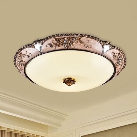 Size: 19.5" 14" Fixture Width: 19.5" 14" Fixture Height: 3.5" Bulb Included: Yes Color: Brass Color Temperature: 3 Color Style: Traditional Material: Glass Fixture Type: Flushmount Voltage: 220V-240V 110V-120V Bulb Base: SMD Light Type: LED Ballet Room, Glass Lights, Rice Mill, Mounted Lamp, Bohemian Interior Design, Bohemian Interior, Green Led, House Remodel, Flush Ceiling Lights