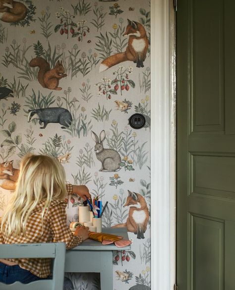 Cottagecore Nursery, White Wash Walls, Cottage Nursery, Next Wallpaper, Peter Rabbit Nursery, Rabbit Nursery, Homeschool Room, Dream Nurseries, Nursery Room Inspiration