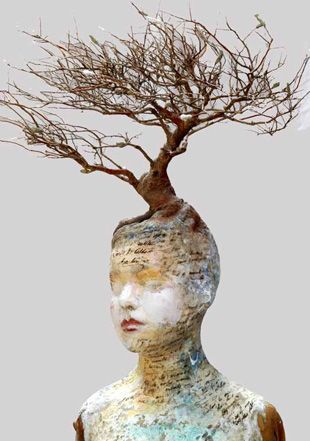 mariamagnolia1:Kate Girdler Engler Mannequin Art, Sculpture Installation, Figurative Sculpture, Paper Sculpture, Pics Art, Tree Art, Art Plastique, Altered Art, A Tree