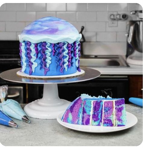 Ocean Birthday Cakes, Delish Cakes, Ocean Cakes, Pastel Cupcakes, Diy Chocolate, Summer Cakes, Delicious Cakes, Fish Cake, Cake Inspo