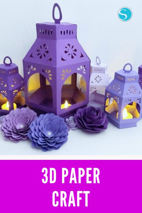 Ever since I found this paper lantern template, I’ve been obsessed with making them in different colors and sizes! Keep reading to find out how you can make some yourself to add to your home decor! Decoraciones Ramadan, Lantern Crafts, Lantern Template, Paper Lanterns Diy, Ramadan Decoration, Ramadan Crafts, Album Diy, Diy Lanterns, Embossed Paper