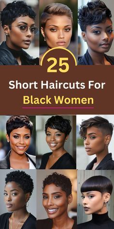 #BEAUTY ,#REALATIONSHIPS #Fashion #Outfits #SUMMER Outfits #Animals Short Natural Haircuts For Black Women, Thinning Hair Women Hairstyles, Short Hair Styles For Black Women, Hairstyles For Every Hair Type, Short Hairstyle For Black Women, Very Short Bob Black Women, Cute Short Black Hairstyles, Short African Hairstyles, Black Short Hairstyles