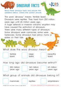 Dinosaur Worksheets Free Printable, Dinosaur Reading Activities, Dinosaur Poem, Dinosaur Facts For Kids, Craft Dinosaur, Dinosaur Reading, Text Structure Worksheets, Dinosaur Worksheets, Reading Nonfiction