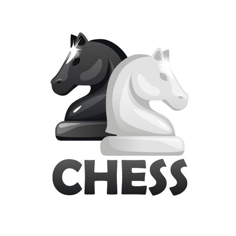 LOGO CHESS GAME and Knights chess figures for chess strategy board game Chess Logo, Chess Strategy, Chess Figures, Knight Chess, Chess Strategies, Knight Logo, Chess Master, Number Tracing, Strategy Board Games