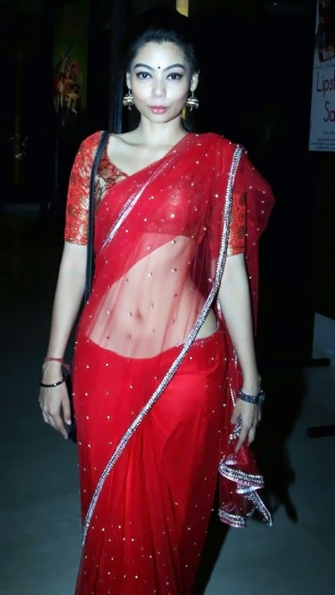 Saree Pictures, Actress In Saree, Low Waist Saree, Saree Photos, Party Sarees, Saree Navel, Wedding Saree Indian, Net Saree, Red Saree