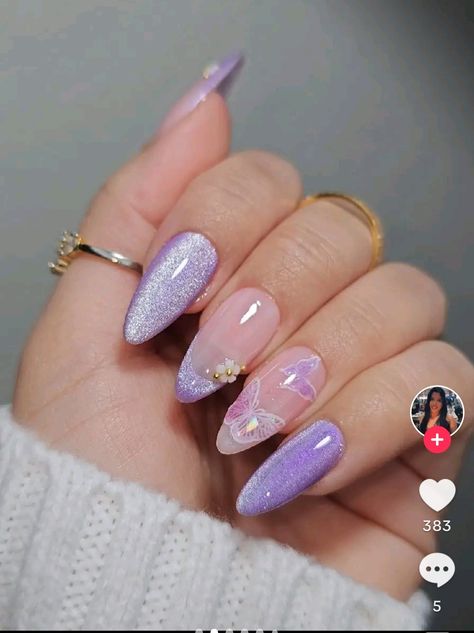 Tangled Nail Art, Tangled Nails, Lilac Nails Design, Emerald Nails, Lilac Nails, Cute Simple Nails, Happy Nails, Cute Nail Art Designs, Casual Nails