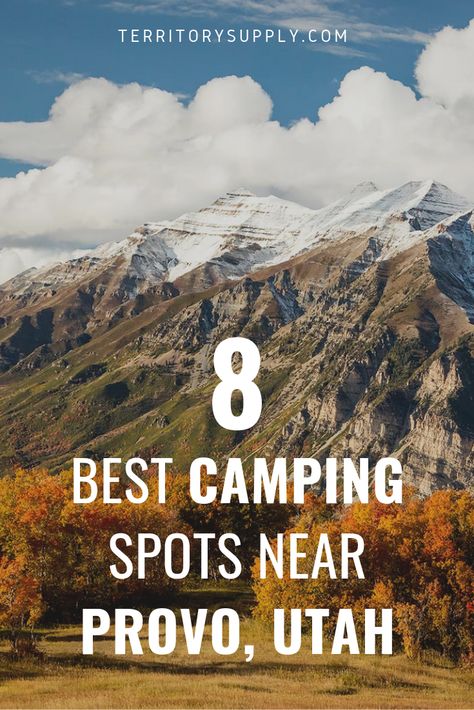 When the campfire calls your name, you'll find that some of the best campgrounds in the Wasatch Mountains are just a short drive from Provo, Utah. Here's the best spots to go camping within an hour or less of Provo and the Utah Valley. Utah Camping, Utah Lakes, Best Campgrounds, Provo Utah, Utah Hikes, Mountain Lakes, Fall Camping, Utah Travel, Scenic Photography