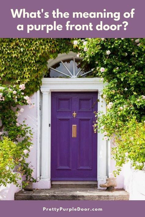 What's the meaning behind a purple front door and is it right for you? #Purple #PurpleFrontDoor #FrontDoorColor Purple Front Door, Purple Front Doors, Arte Art Deco, Front Door Paint Colors, Purple Door, Door Paint Colors, Door Entryway, Exterior Front Doors, Painted Front Doors